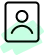 Person über Farbfläche Icon