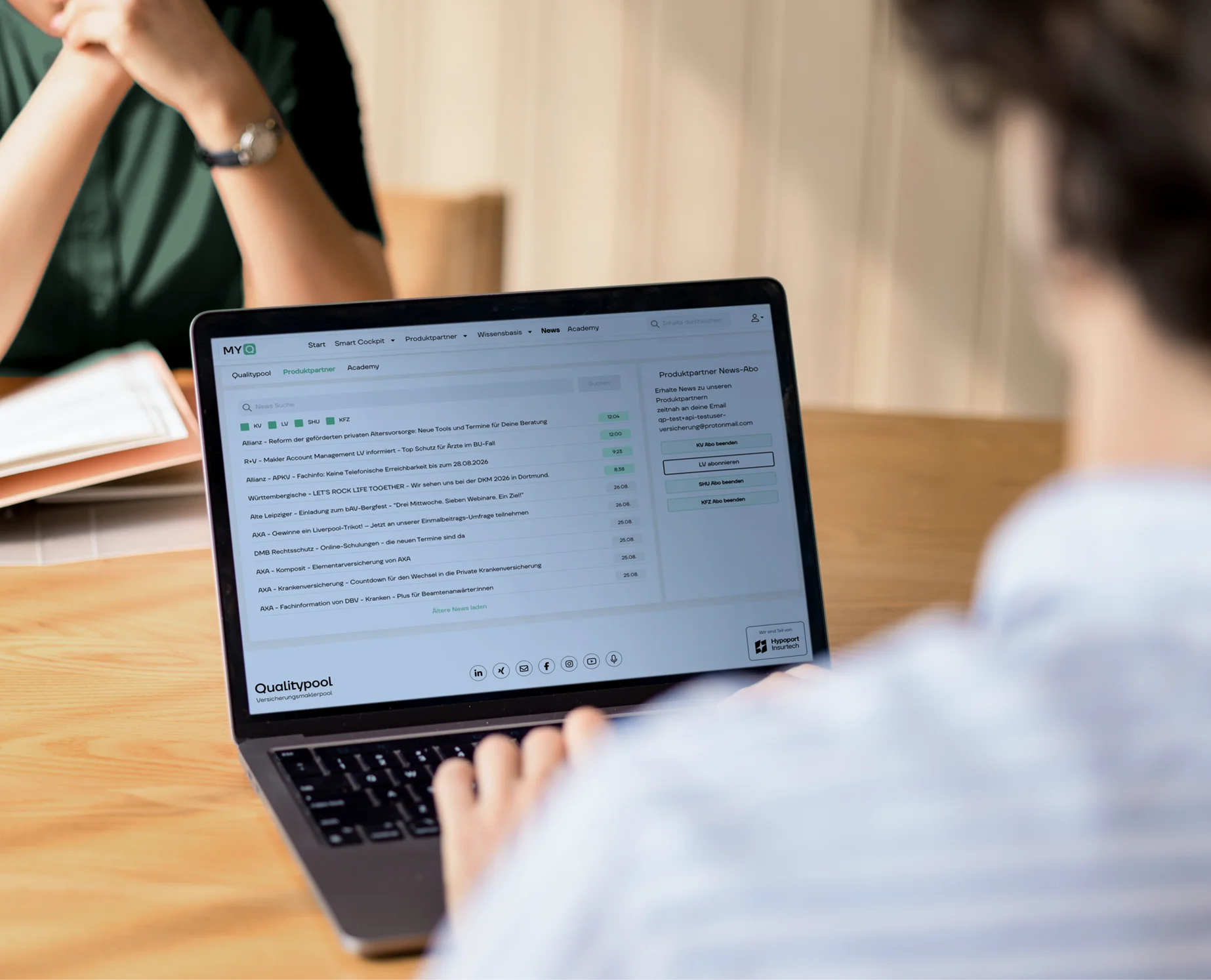 Versicherungsmakler nutzt Partnerportal Myq
